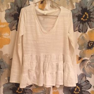 Anthropology Deletta peplum top READ DESCRIPTION